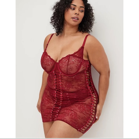 torrid Other - Torrid Red lace up super sexy chemise
